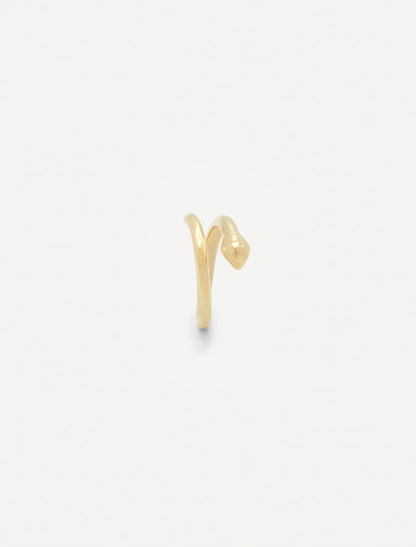 Golden silver  snake ring - [18DELPERO]