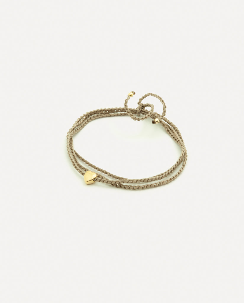 Little heart crochet bracelet silver gold - [18DELPERO]