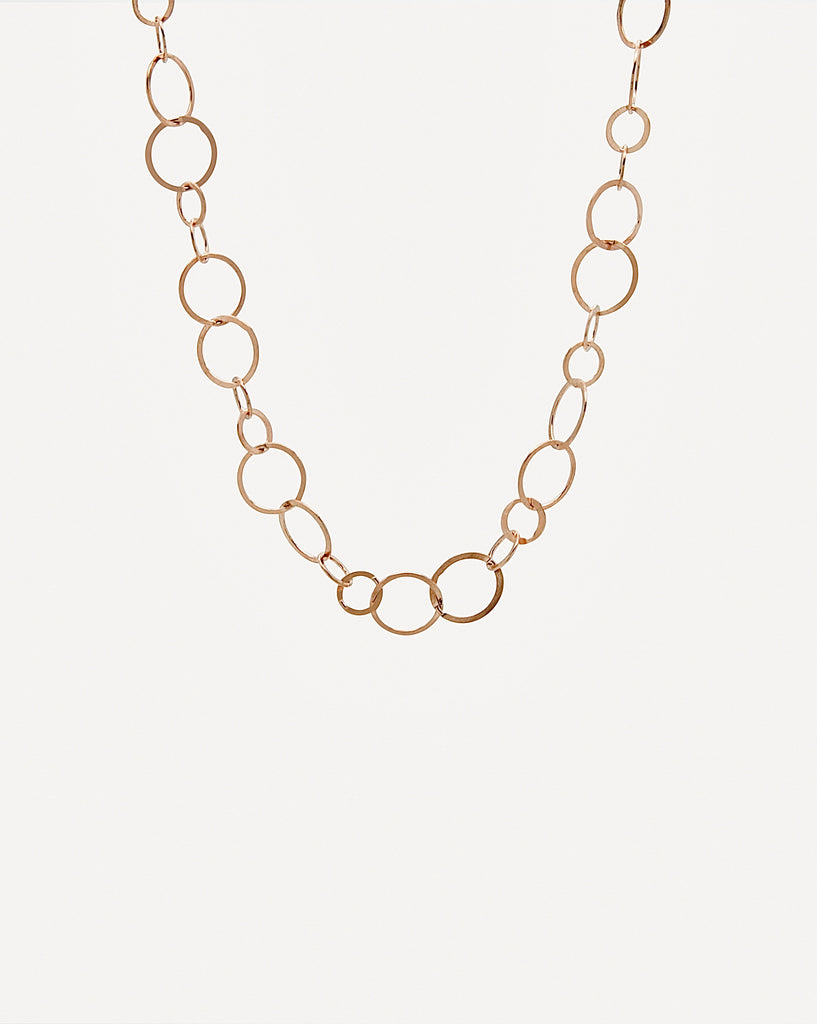 Circle silver rosè necklace - [18DELPERO]
