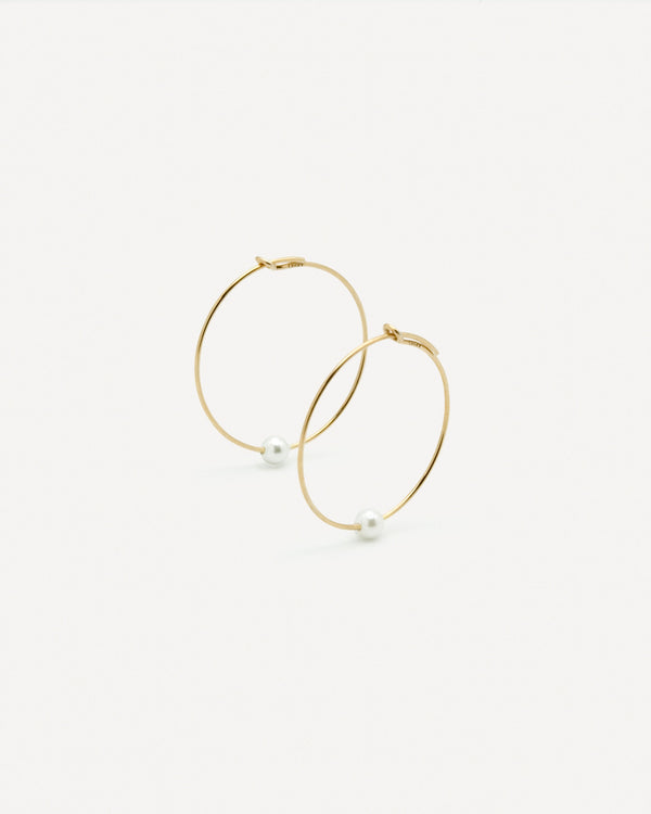 Orbit hoop gold earrings - [18DELPERO]