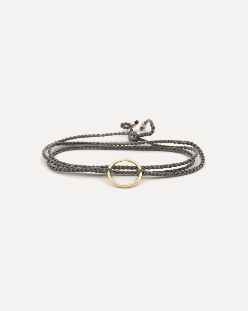 Gold ring bracelet - grey - 18DELPERO