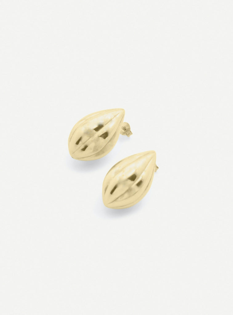 FOREST SEED - where life begins - Golden silver seed earrings - [18DELPERO]