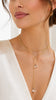 LUCE - Clarity, balance, protection - golden silver scarf necklace with crystal rock stone - [18DELPERO]