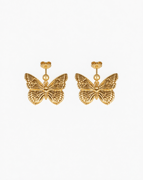 BUTTERFLY Earrings - 18k gold-plated sterling silver - [18DELPERO]
