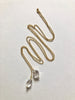 LUCE - Clarity, balance, protection - golden silver scarf necklace with crystal rock stone - [18DELPERO]