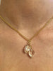 LUCE - Clarity, balance, protection - golden silver scarf necklace with crystal rock stone - [18DELPERO]