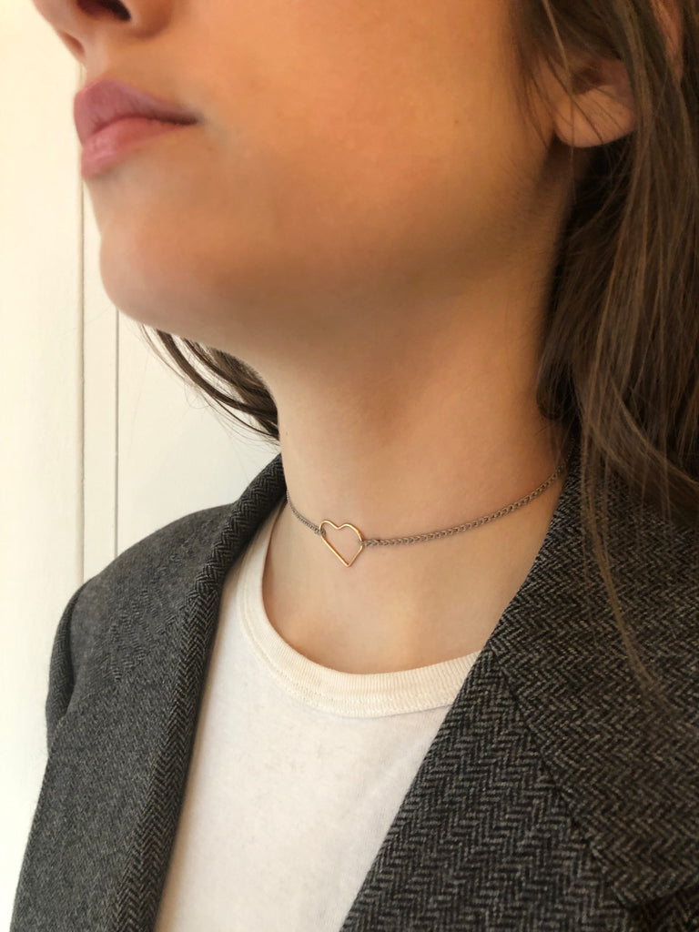 Gold heart bracelet - [18DELPERO]