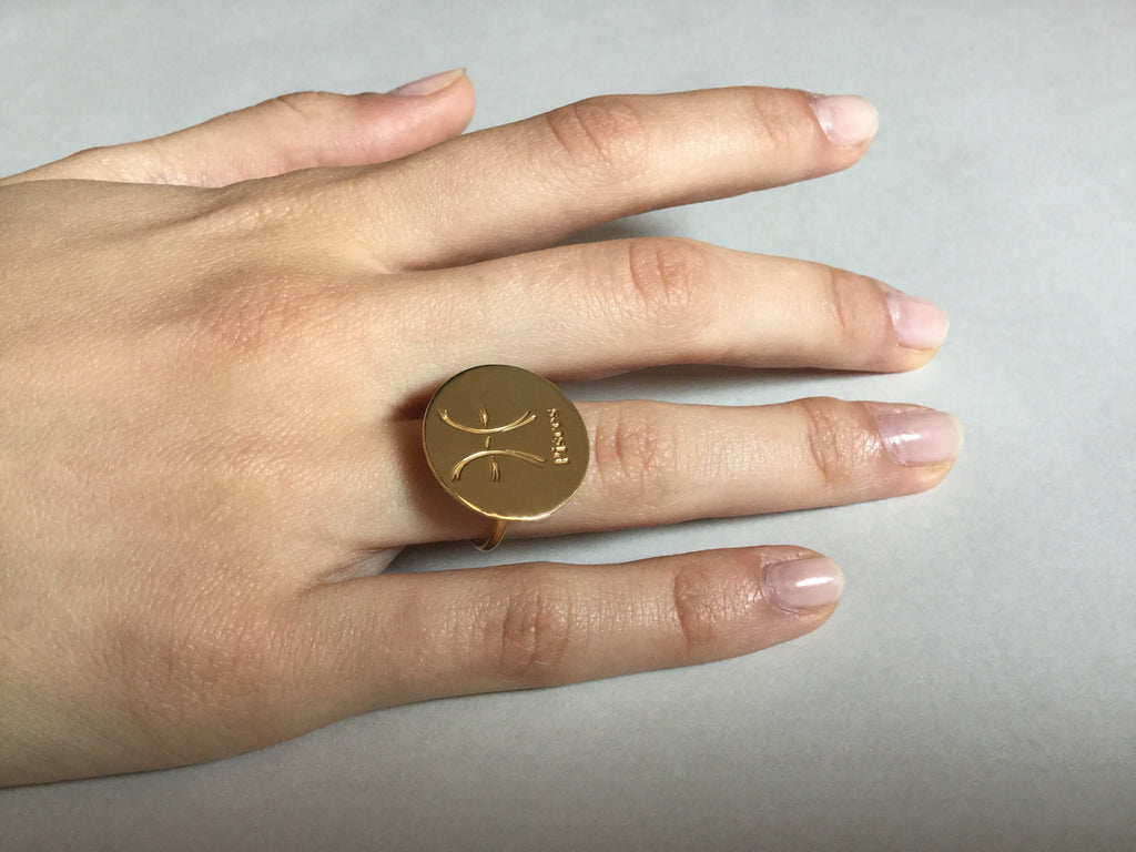 Zodiac ring - Pisces - 18DELPERO