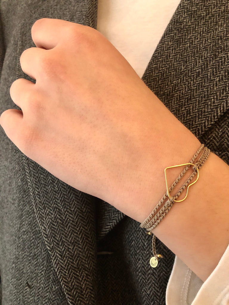 Gold heart bracelet - [18DELPERO]