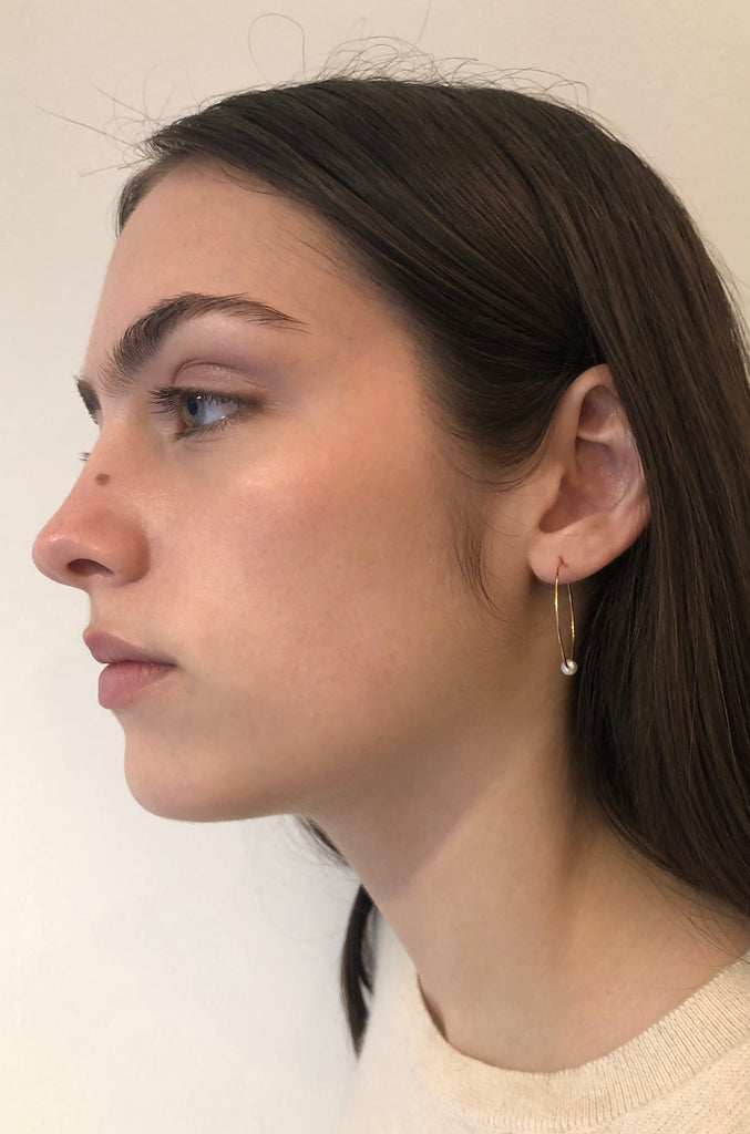 Orbit hoop gold earrings - [18DELPERO]