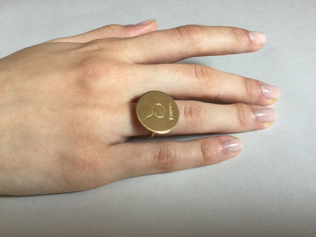 Zodiac ring - Taurus - 18DELPERO