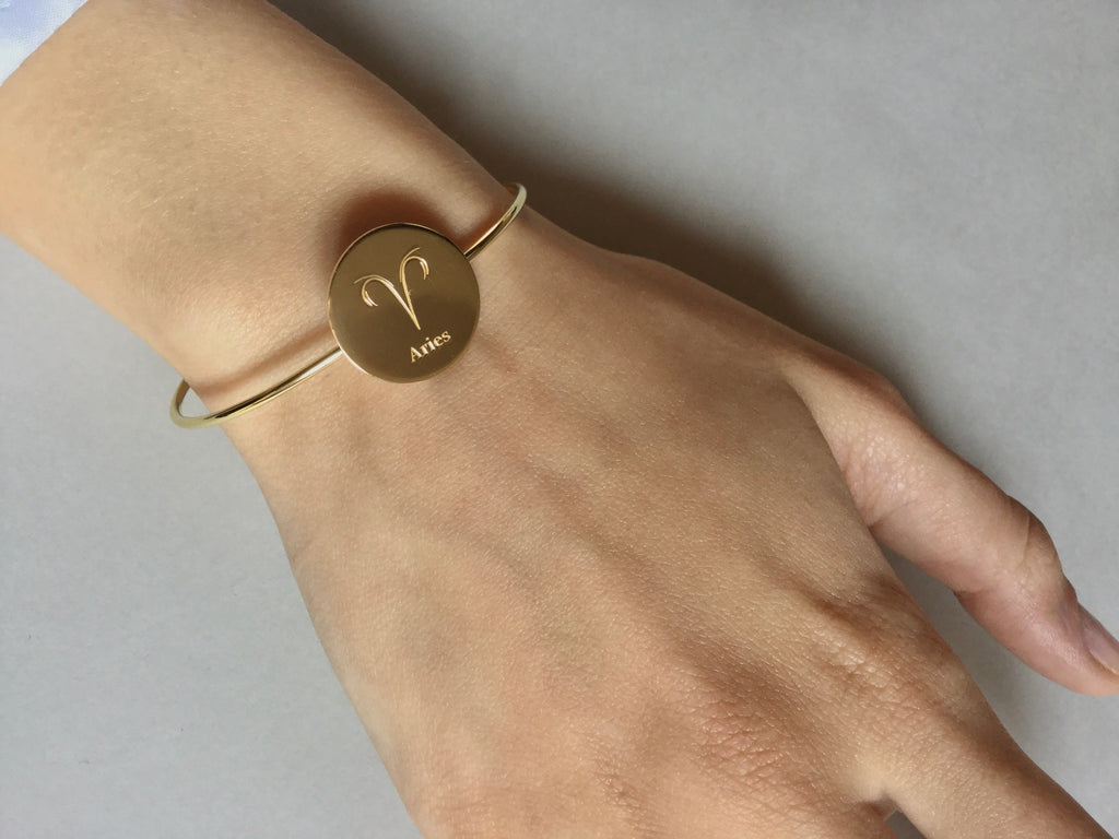 Zodiac cuff bracelet - Aries - 18DELPERO
